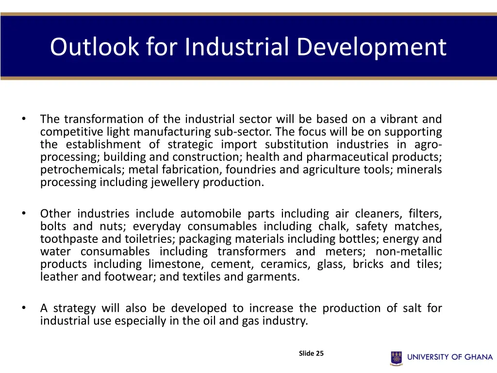 outlook for industrial development