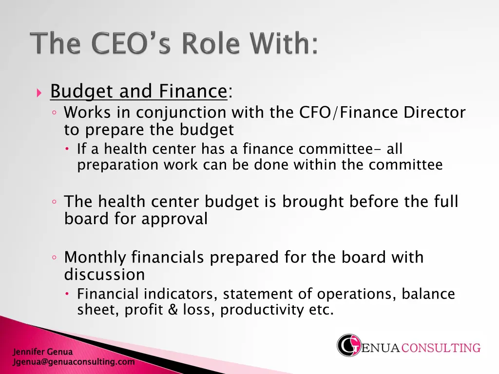budget and finance works in conjunction with
