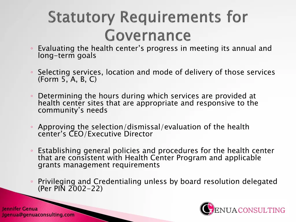 evaluating the health center s progress