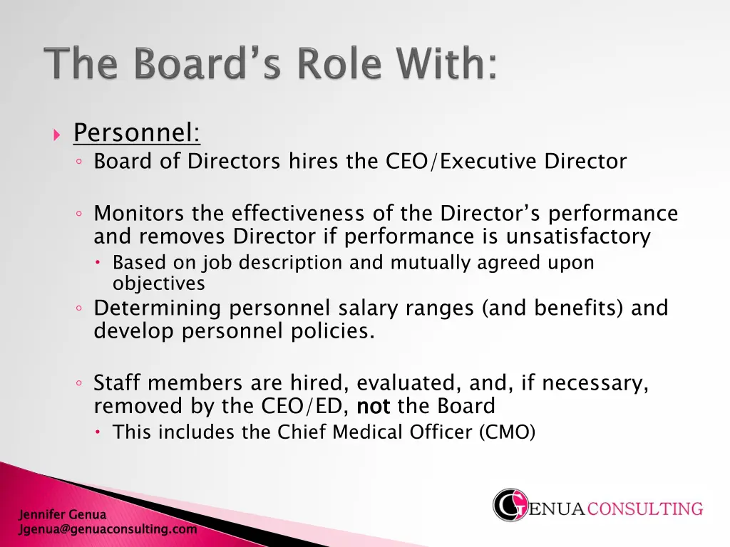 personnel board of directors hires
