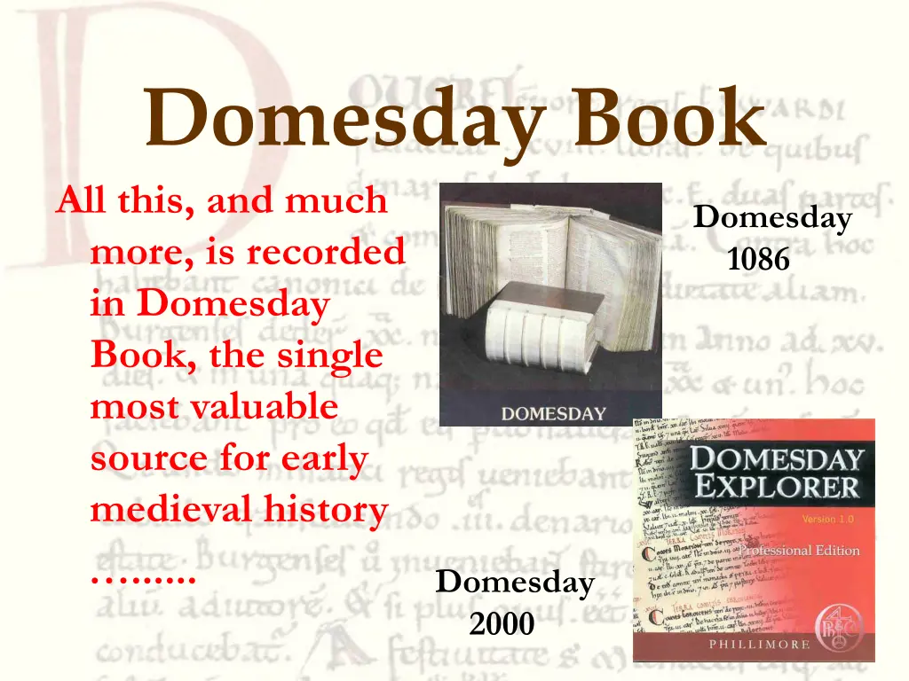 domesday book all this and much more is recorded