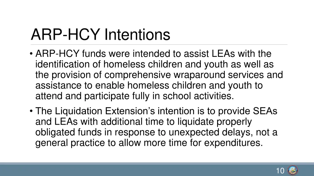 arp hcy intentions arp hcy funds were intended