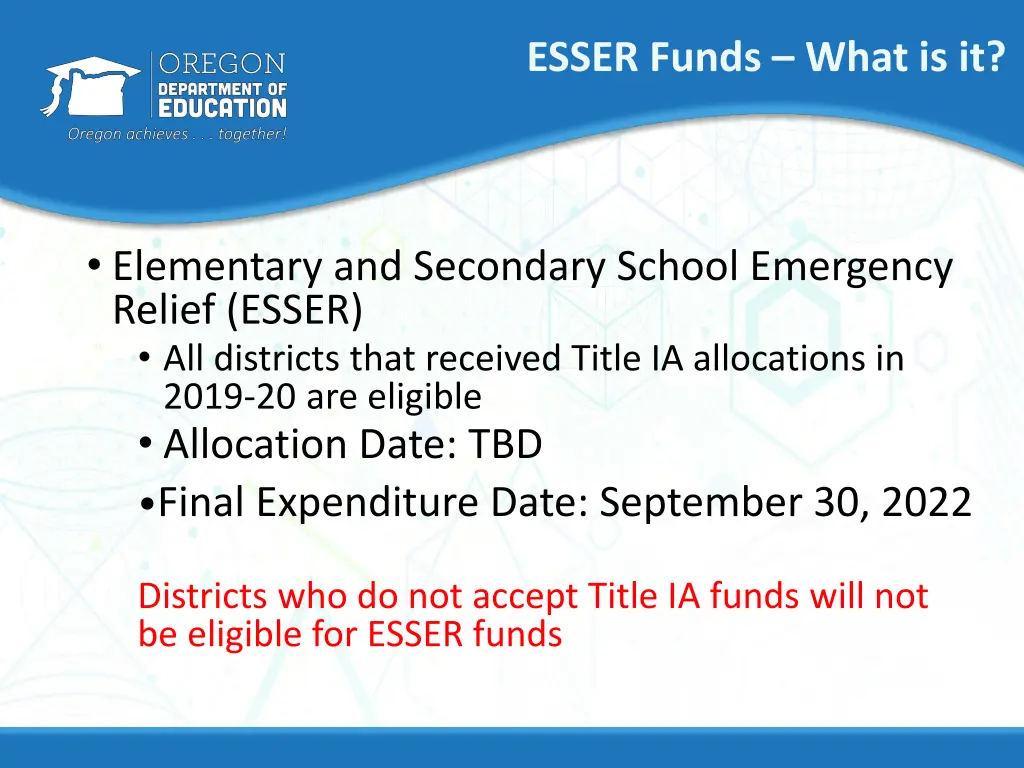 esser funds what is it