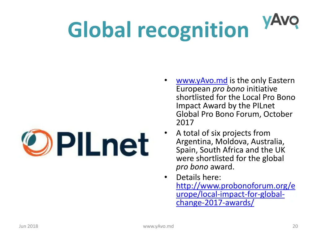 global recognition