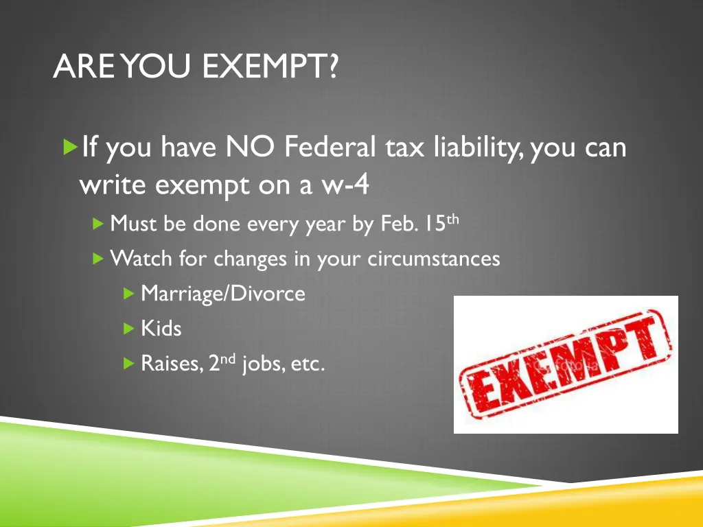 are you exempt