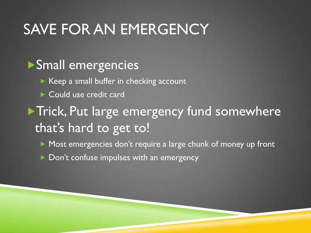 save for an emergency 2