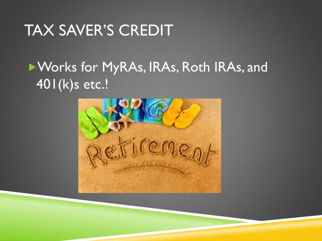 tax saver s credit