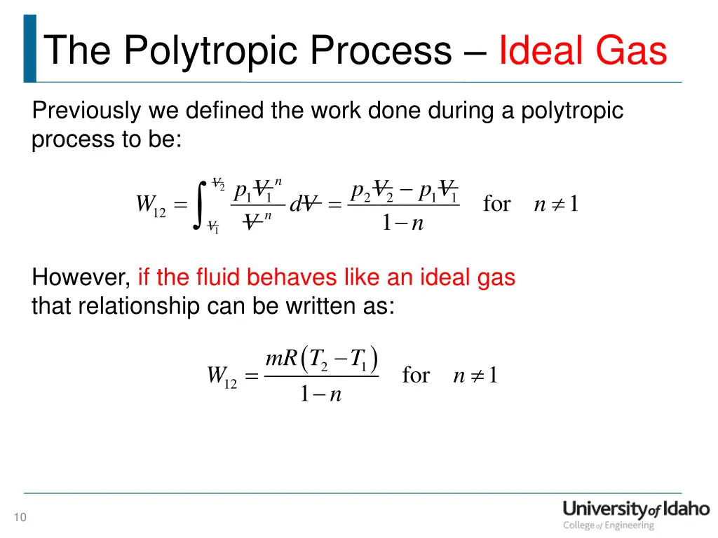 the polytropic process ideal gas 1