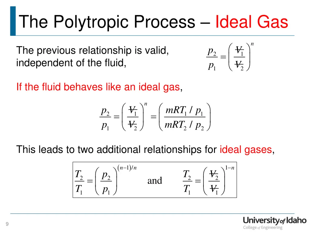 the polytropic process ideal gas