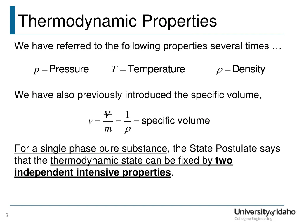 thermodynamic properties