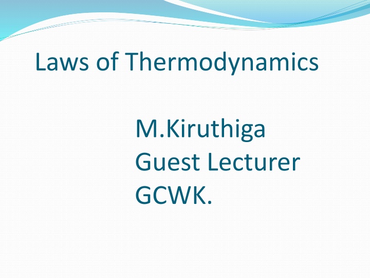 laws of thermodynamics