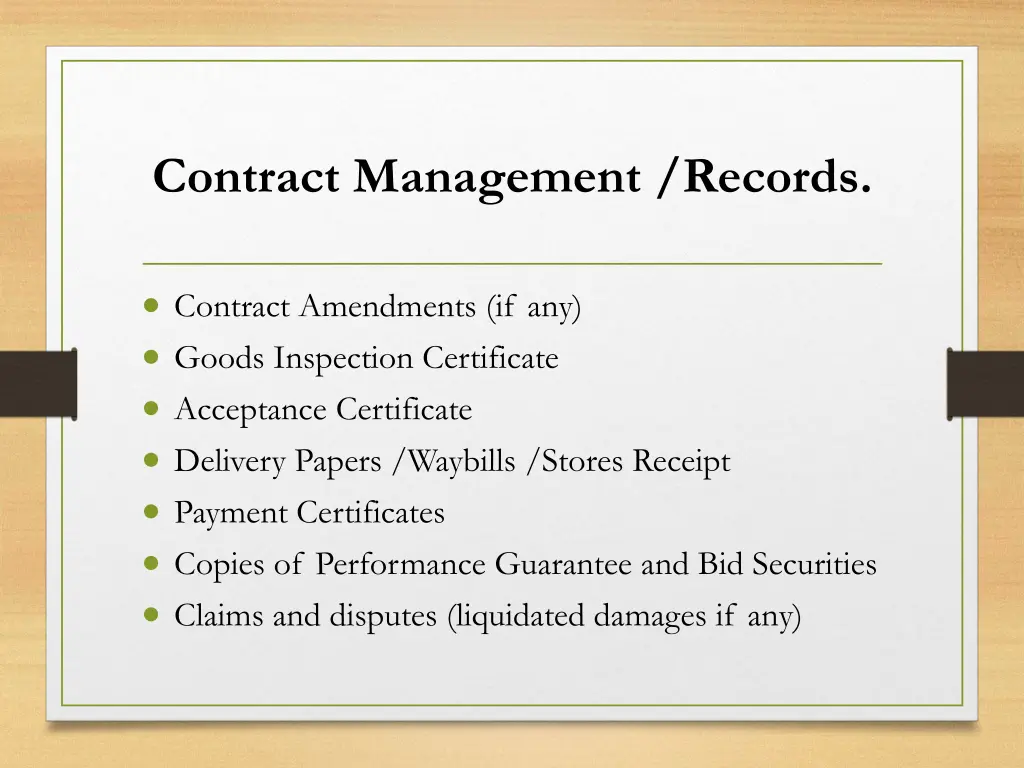 contract management records
