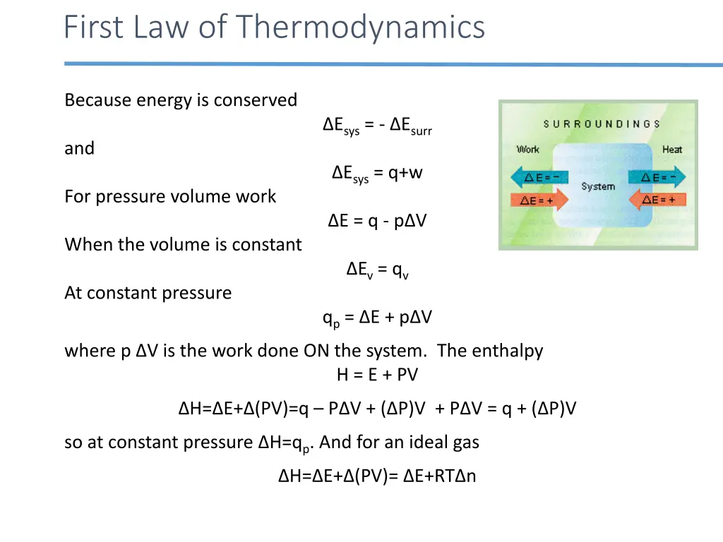 first law of thermodynamics 1
