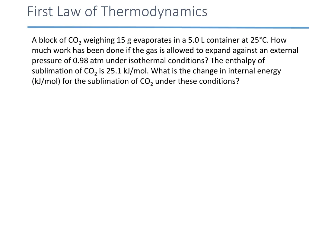 first law of thermodynamics 2
