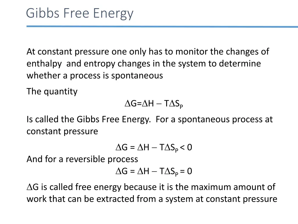 gibbs free energy