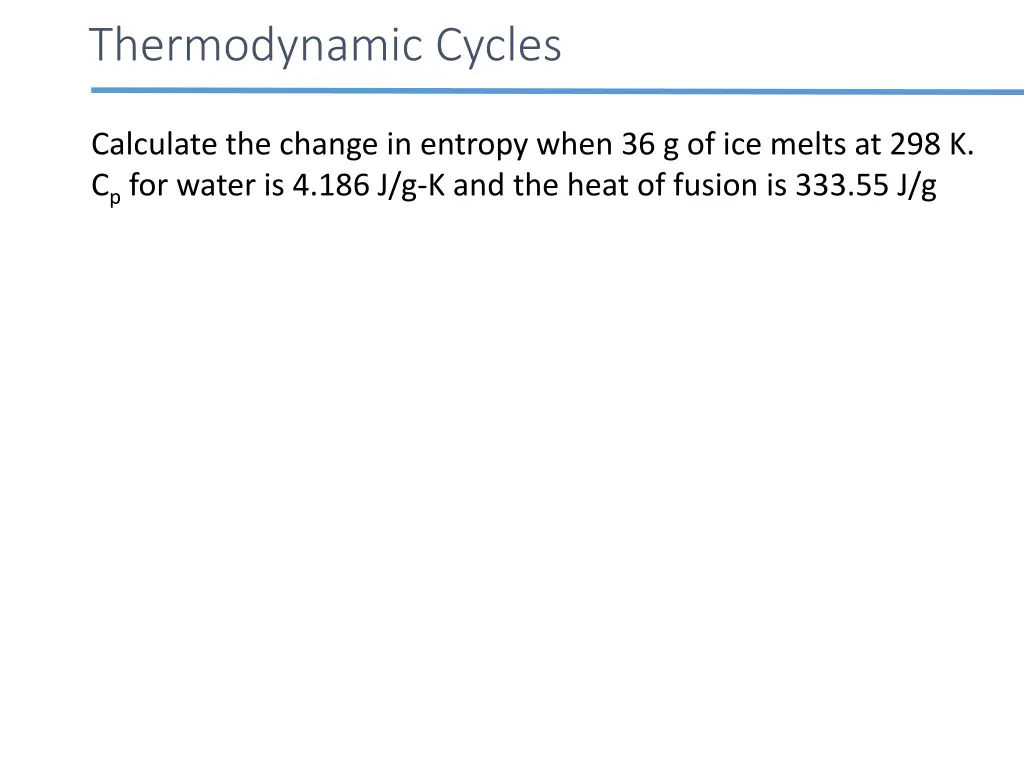 thermodynamic cycles 1