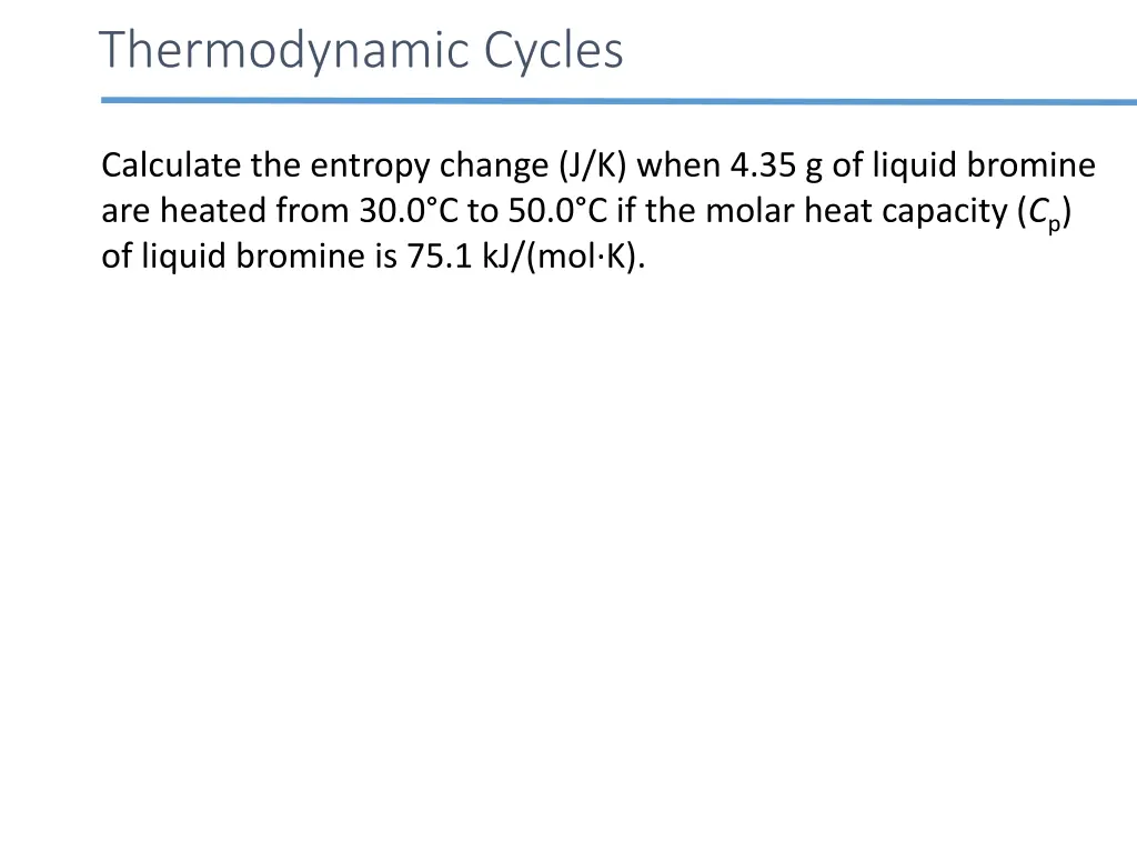 thermodynamic cycles 2