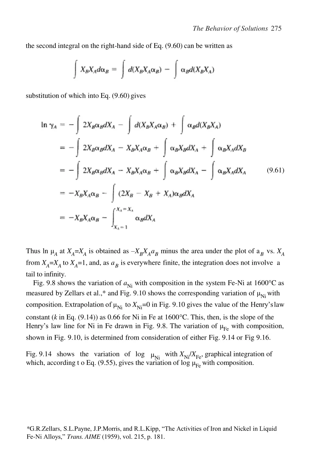 the behavior of solutions 275