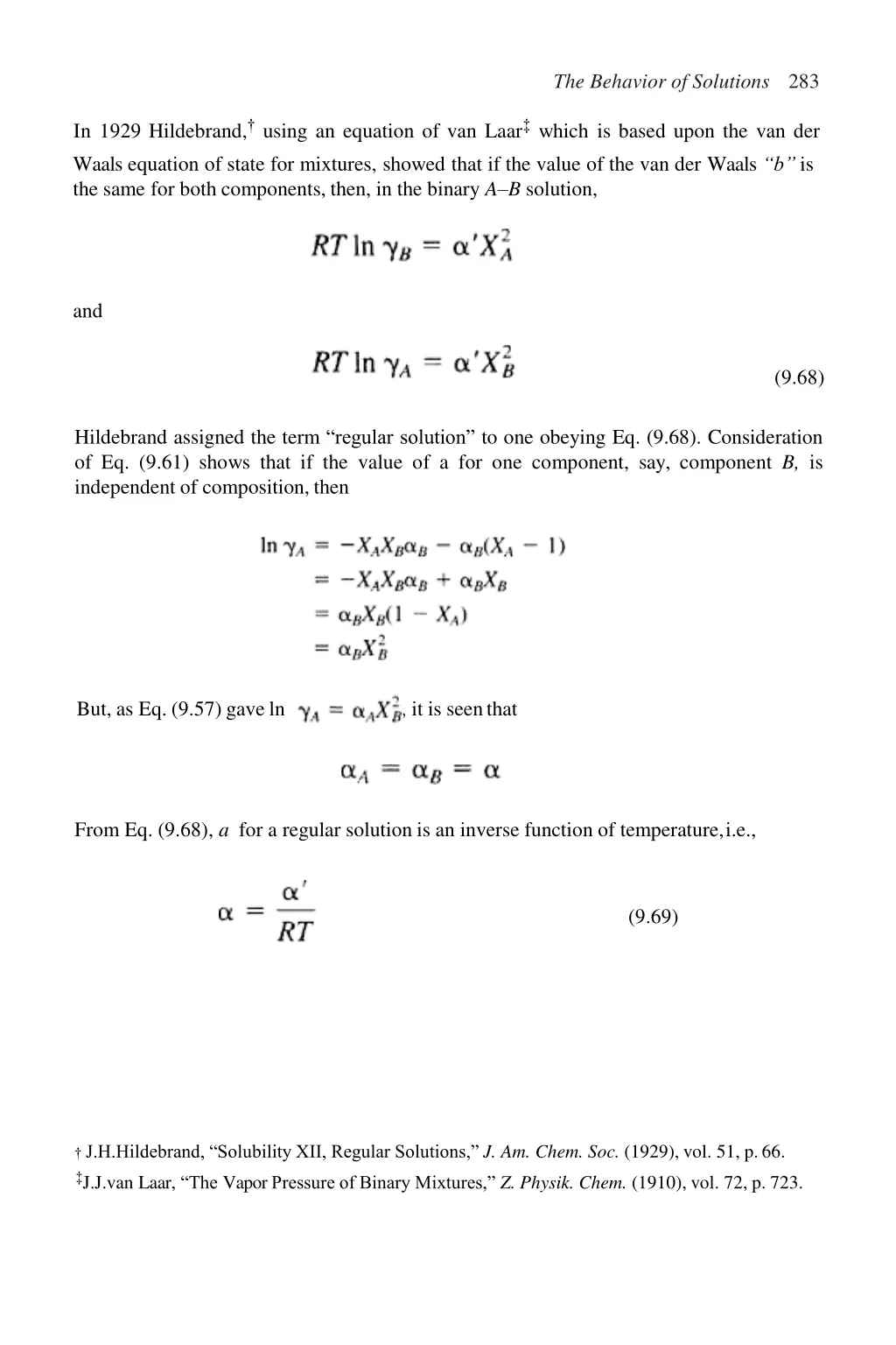 the behavior of solutions 283