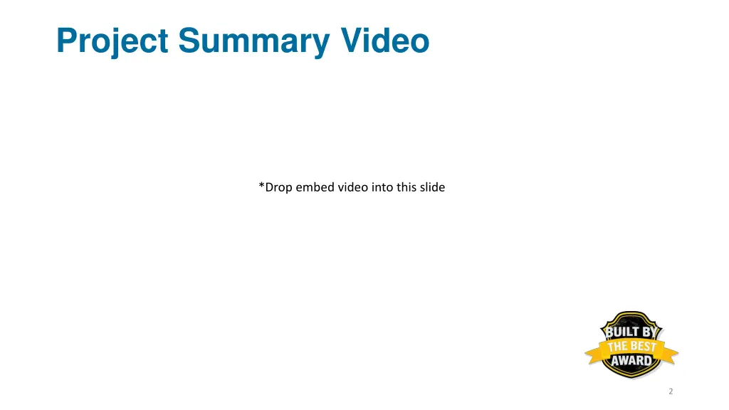 project summary video