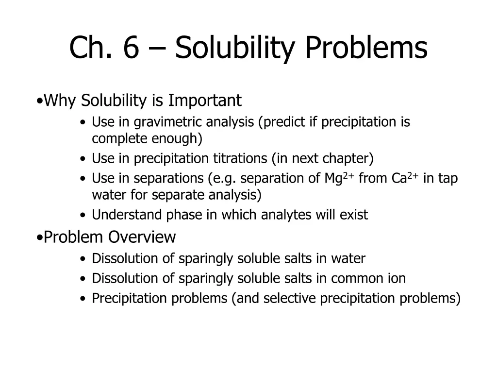 ch 6 solubility problems