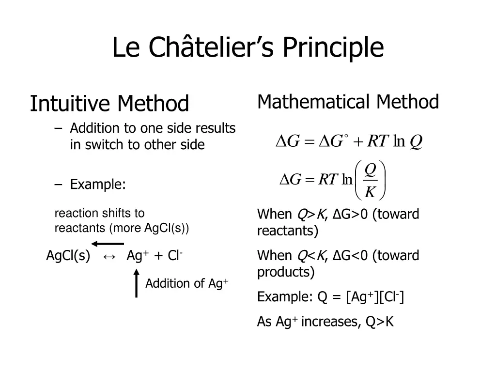 le ch telier s principle