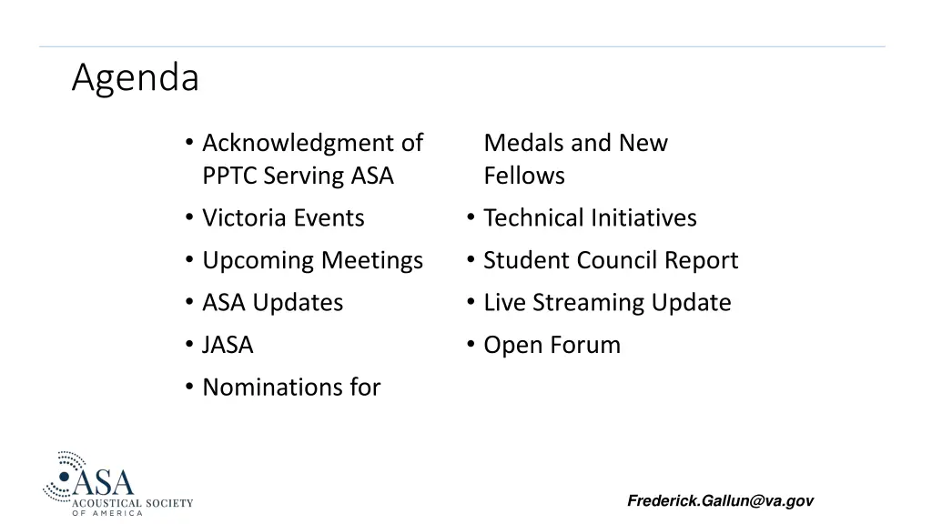 agenda
