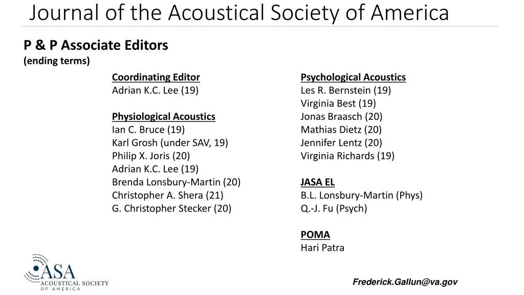 journal of the acoustical society of america