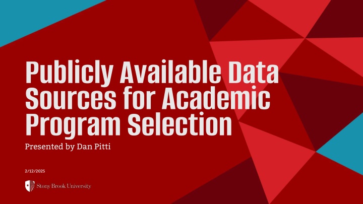 publicly available data sources for academic