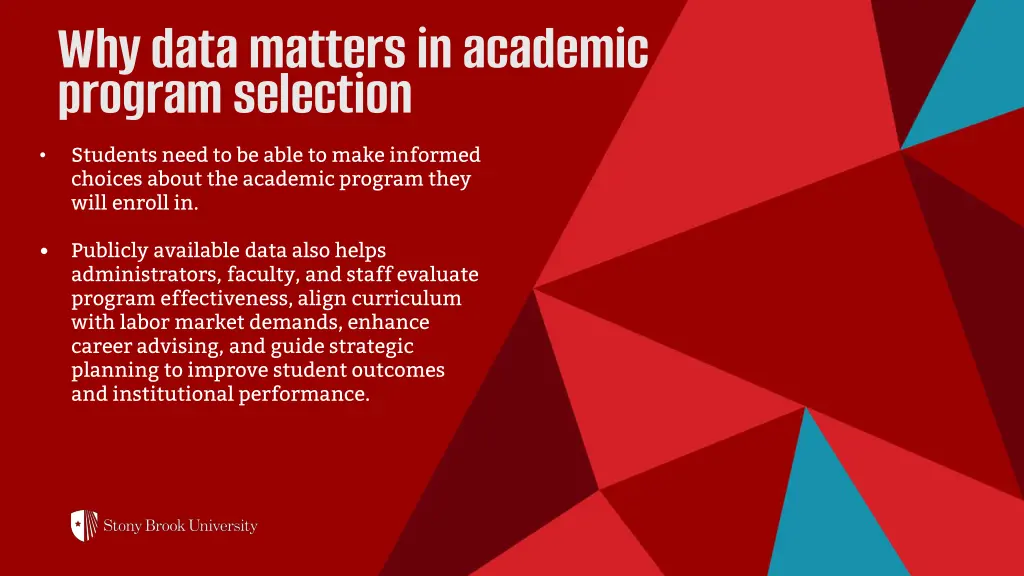 why data matters in academic program selection