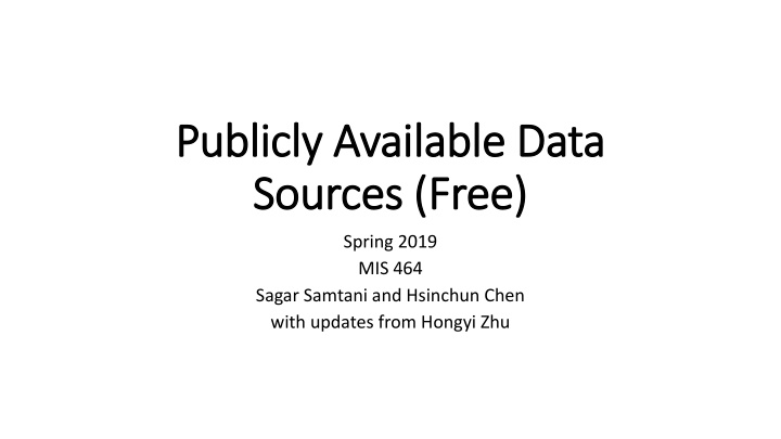 publicly available data publicly available data