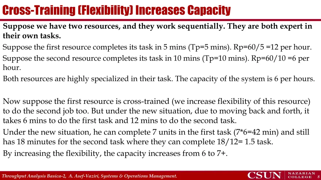 cross training flexibility increases capacity