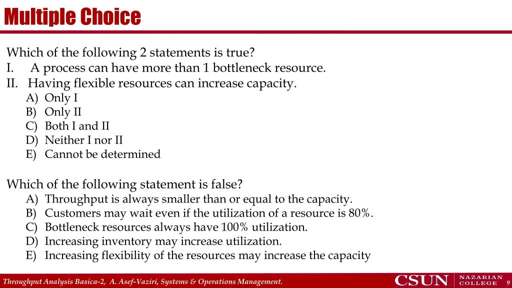 multiple choice