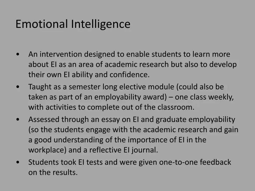 emotional intelligence