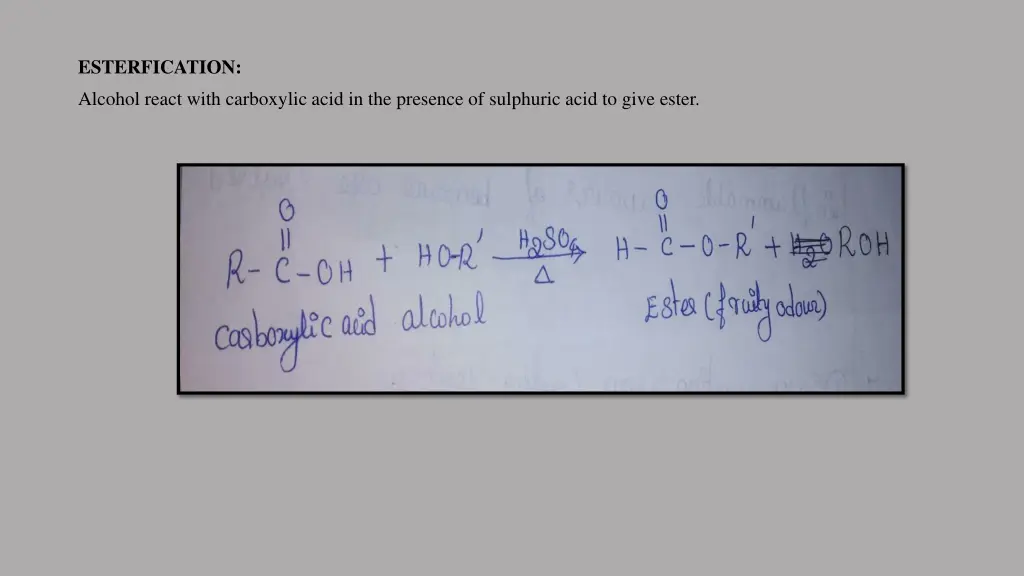 esterfication