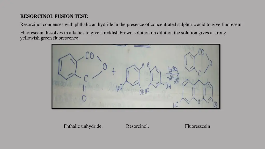 resorcinol fusion test