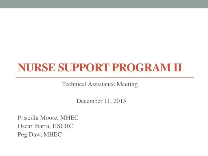 nurse support program ii