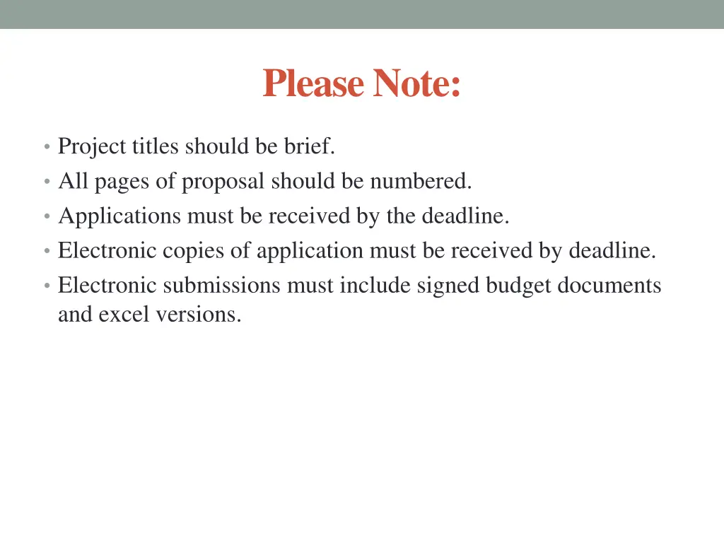 please note
