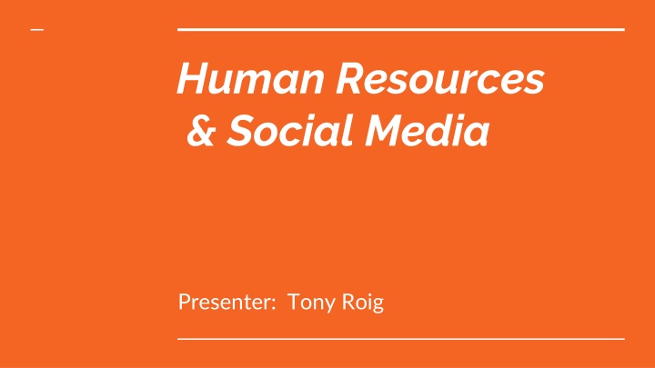 human resources social media