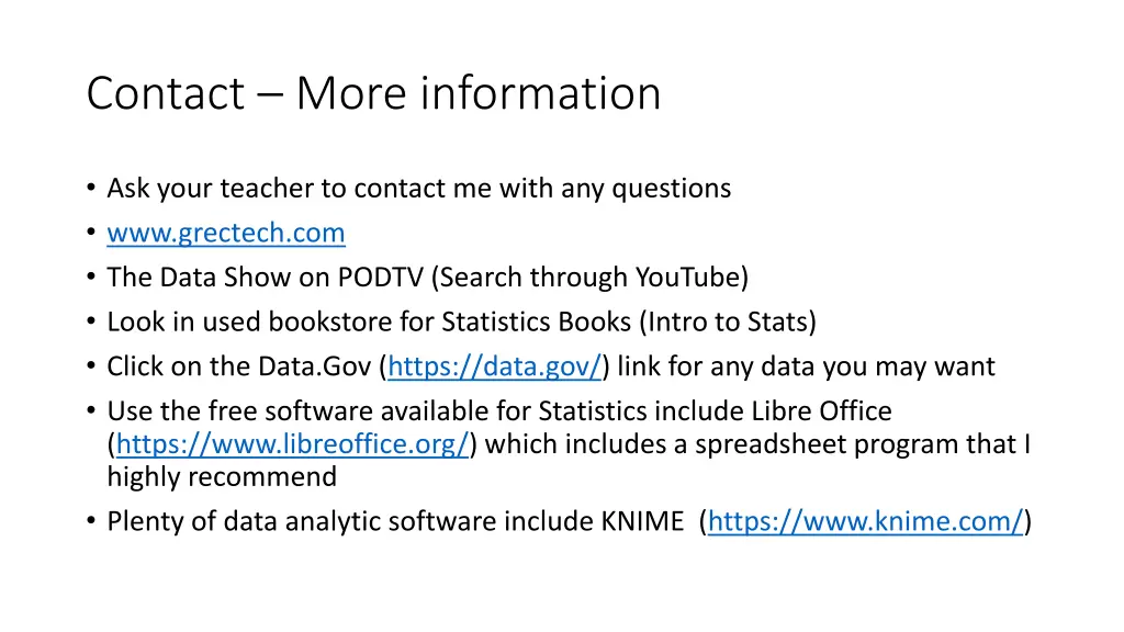 contact more information