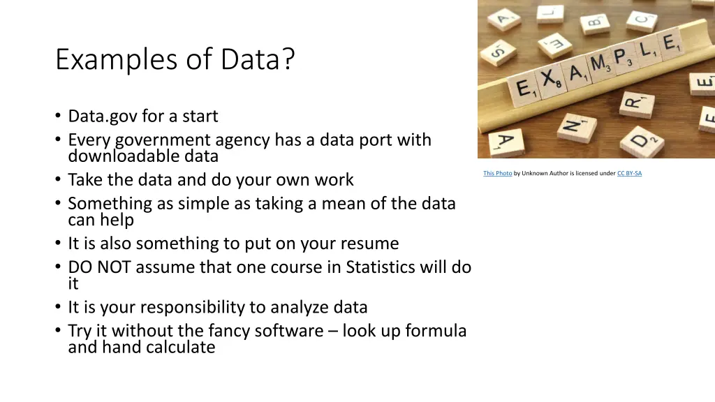 examples of data