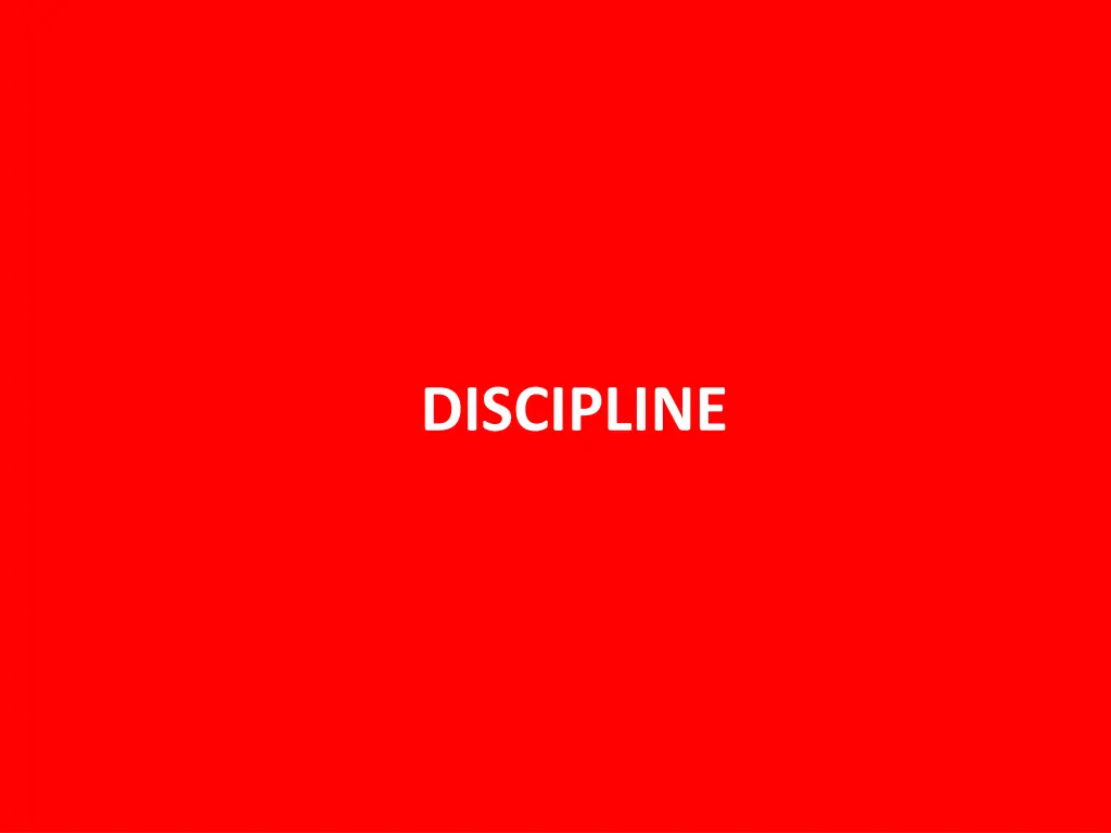 discipline