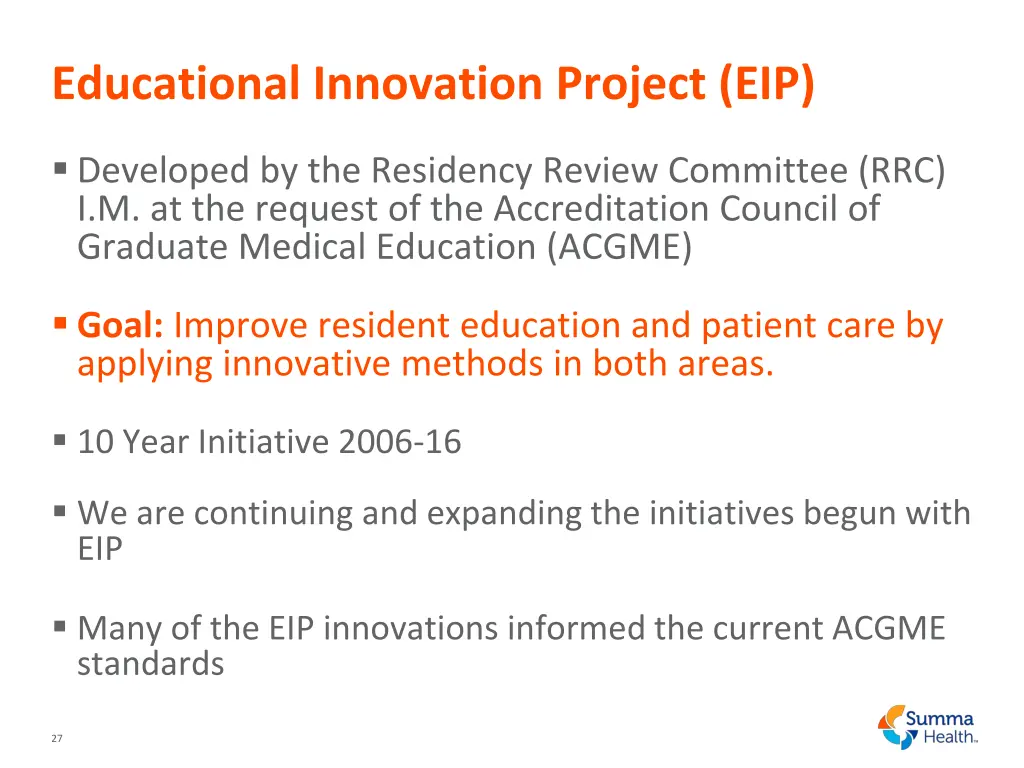 educational innovation project eip