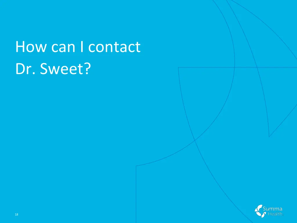 how can i contact dr sweet