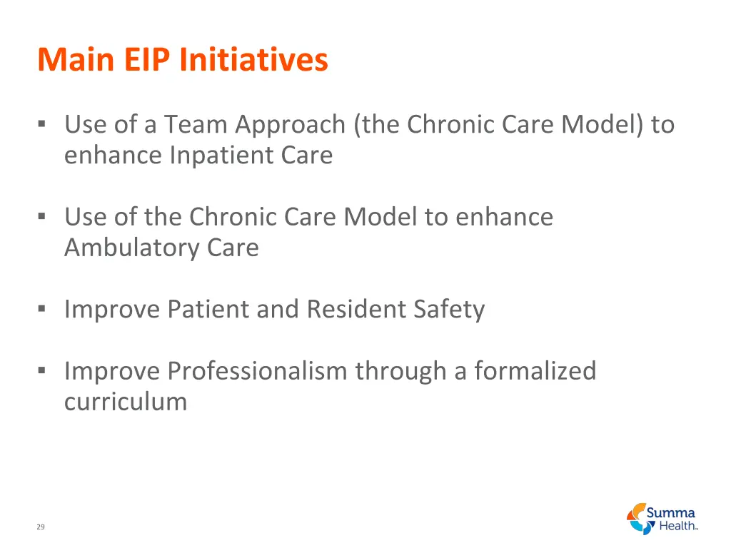 main eip initiatives