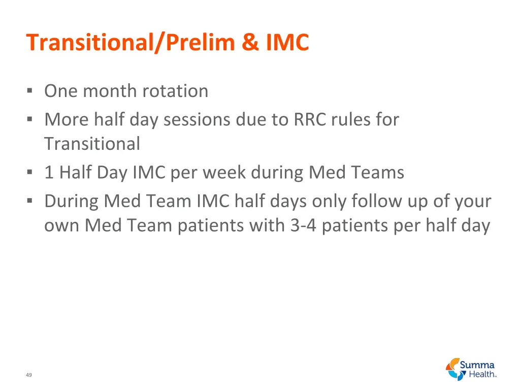 transitional prelim imc
