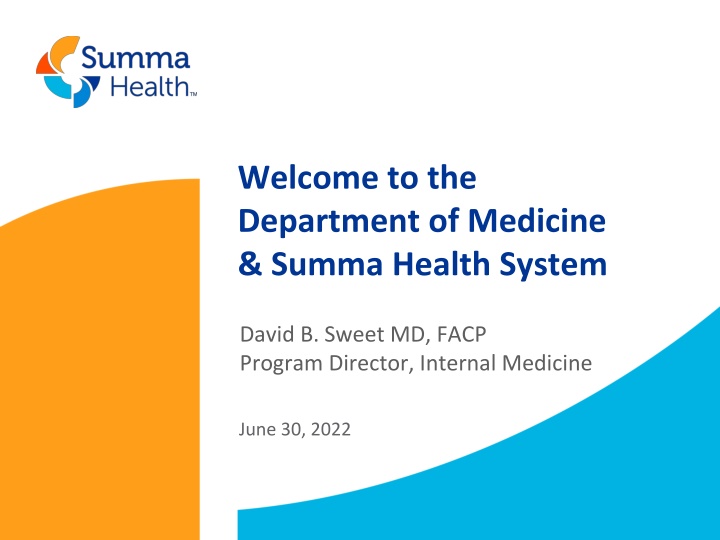 welcome to the department of medicine summa