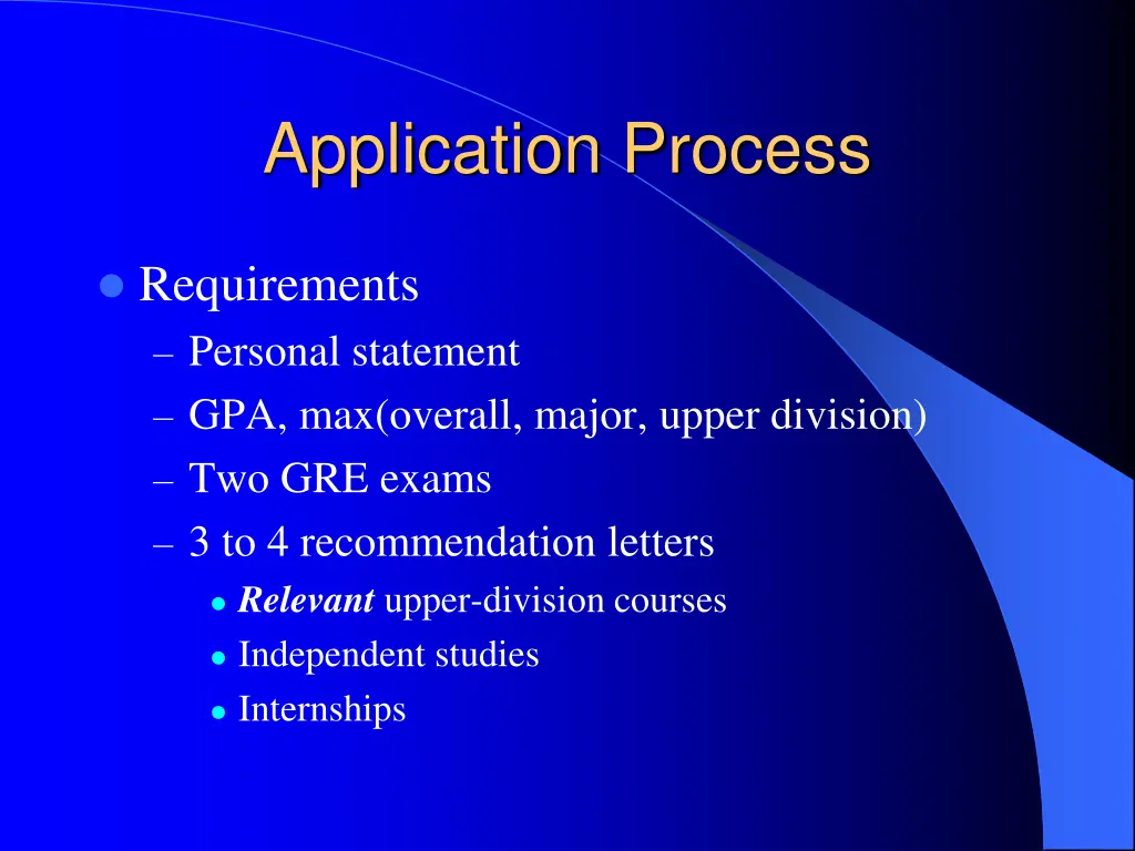 application process