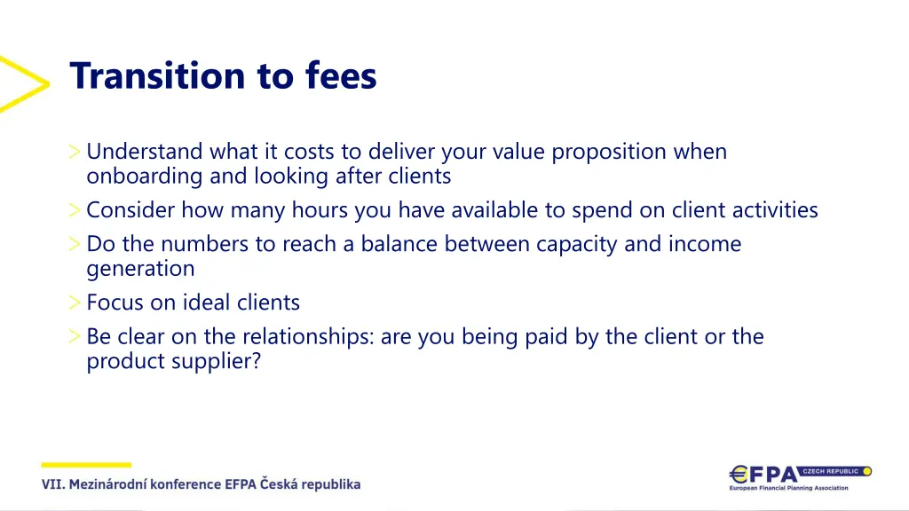 transition to fees
