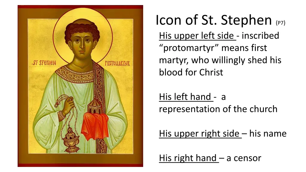 icon of st stephen p7 his upper left side